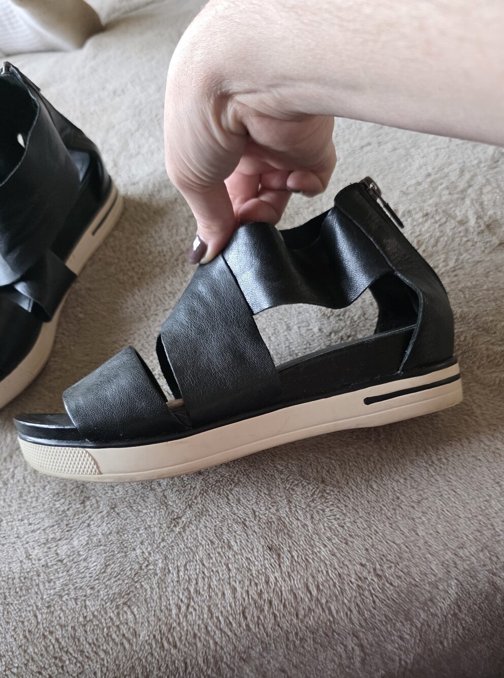 Elieen Fisher Sport Tumbled Leather Sneaker Sandal - Picture 3 of 5